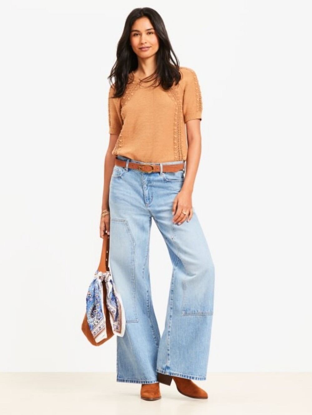 LOFT High Rise Wide Leg Carpenter Jeans